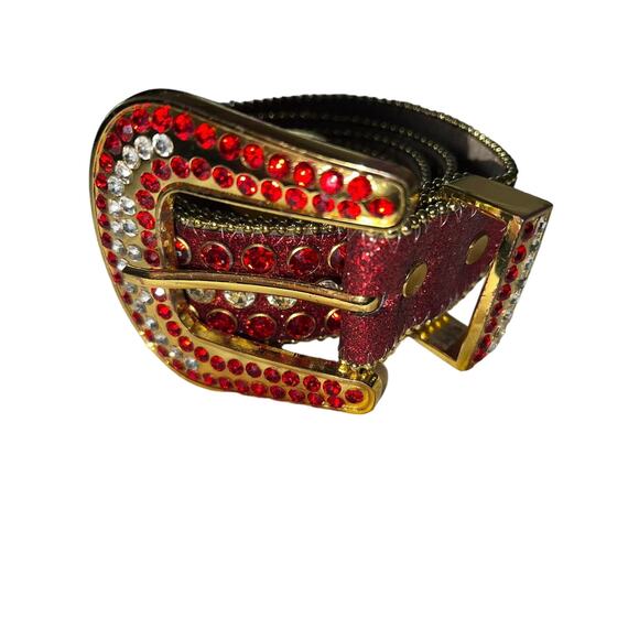 DNA Premium Red Crystal Belt Size Small